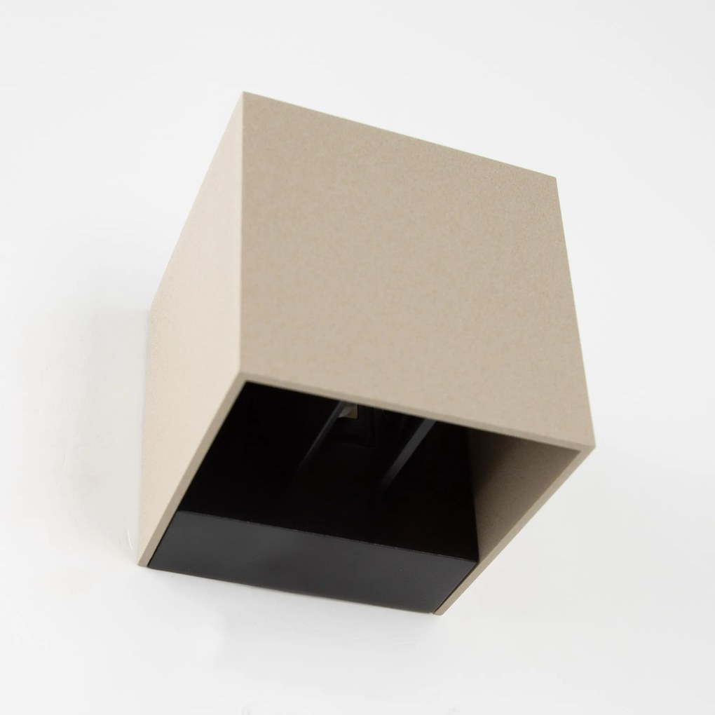 Shift Up en Down Wandlamp Champagne/Zwart met LED