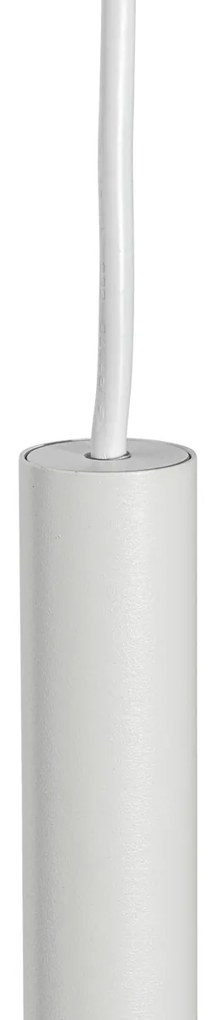 Modern railsysteem met 5 hanglampen wit 1-fase - Iconic Frini