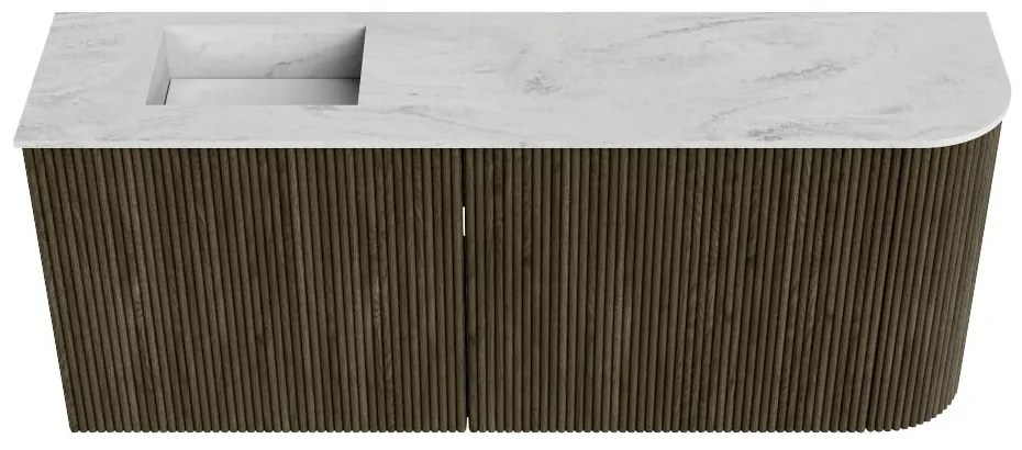 Mondiaz Joya DLux 100cm toiletmeubel ronding rechts shadow met wastafel faye links 1 kraangat opalo