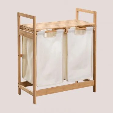 Joesh Bamboe Wasmand Wit & ↑74 Cm - Sklum