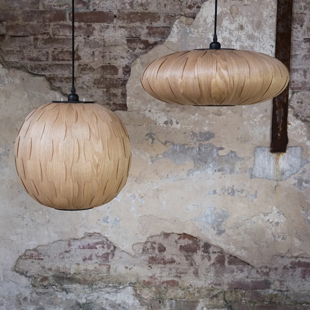 Dutchbone Bond Round Design Hanglamp Hout