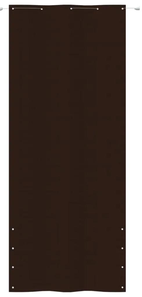 vidaXL Balkonscherm 100x240 cm oxford stof bruin