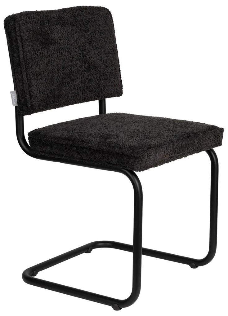Zuiver Ridge Soft Design Eetkamerstoel Teddy Zwart