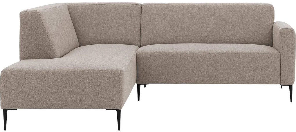 Goossens  Key West grijs, stof, 2-zits, modern design met ligelement links