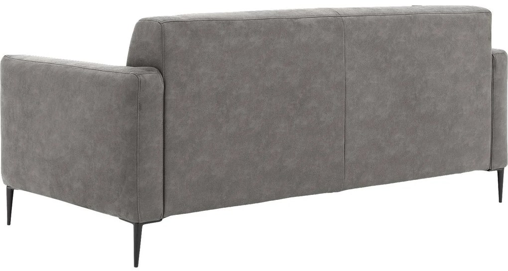 Goossens Key West grijs, micro leer, 3-zits, modern design