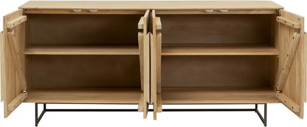 Modern Dressoir Licht Hout - 165x40x76cm.