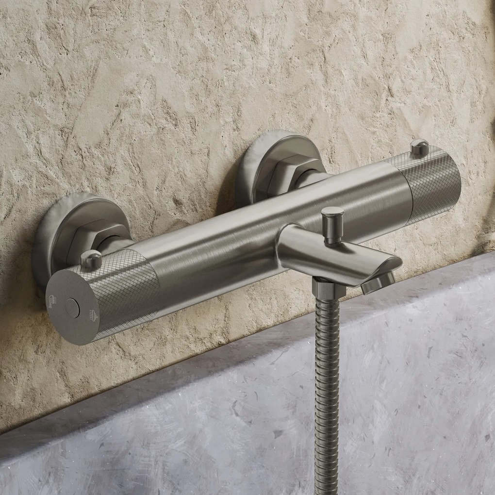 Saniclear Exclusive Curved thermostatische opbouw badkraan RVS