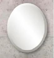 Facet spiegel 30x40 cm.bxh ovaal m/facetrand 25 mm.m/bev
