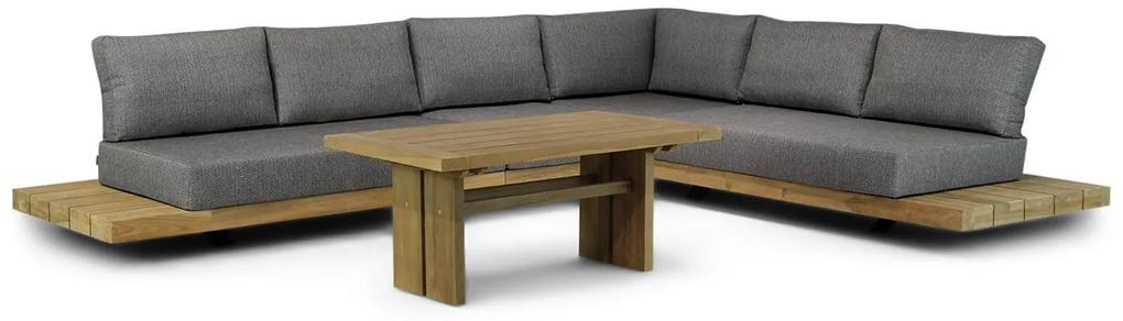 Platform Loungeset Teak Old teak greywash 6 personen Santika Furniture Santika Superior