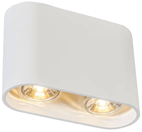 Moderne opbouwspot wit 2-lichts GU10 50mm - Ronda