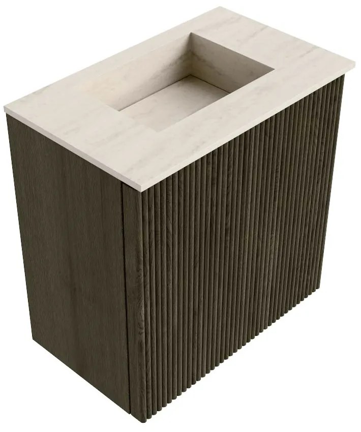 Mondiaz Joya DLux 40cm toiletmeubel shadow met wastafel faye midden zonder kraangat meli