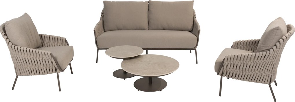 Montera stoel bank loungeset 5 delig keramiek rope terre 4 Seasons Outdoor