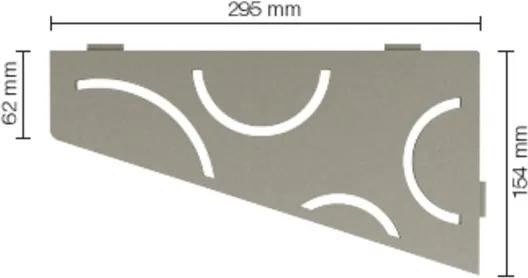 Schluter Shelf-e-s3 Planchet Curve 15,4x29,5cm ivoor ses3d6tsi
