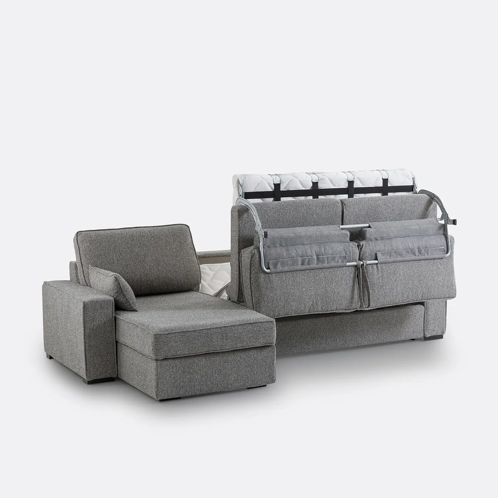 Gestructureerde hoekslaapbank Comfort Bultex®, Cécilia