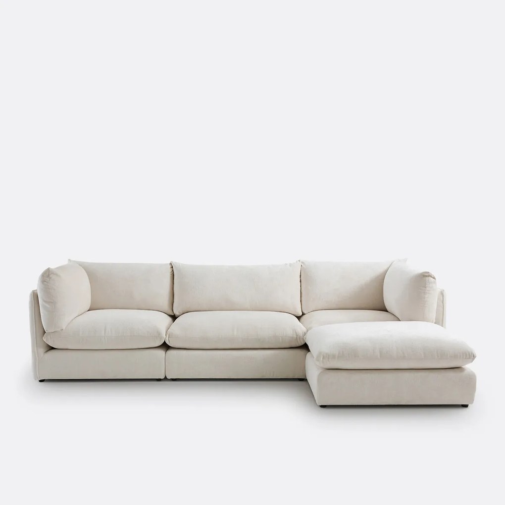 Modulaire hoekzetel, in structuurfluweel, Malo