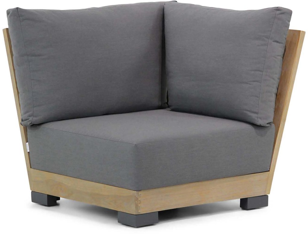U-Vorm Loungeset 8 personen Teak Old teak greywash Lifestyle Garden Furniture Hilton/Brighton