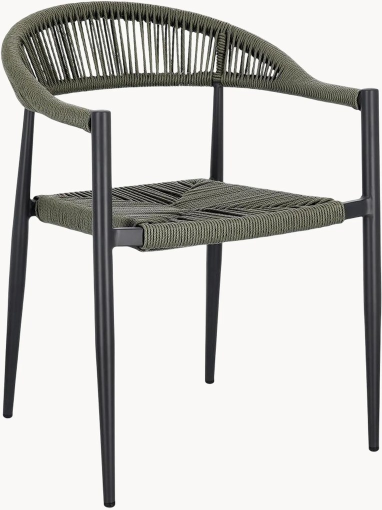 Stapelbare tuineetkamerstoelen met armleuningen Jandia, 4-delig