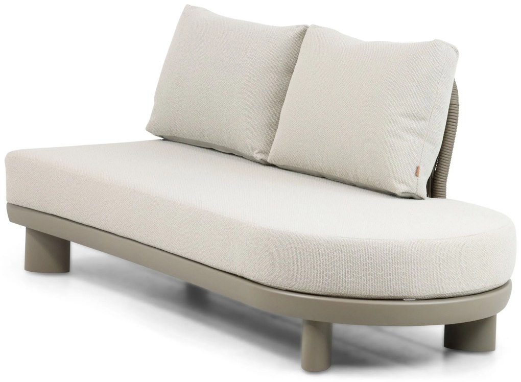 Santika Furniture Santika Guss Open Bank Links Organisch Aluminium/rope Grijs