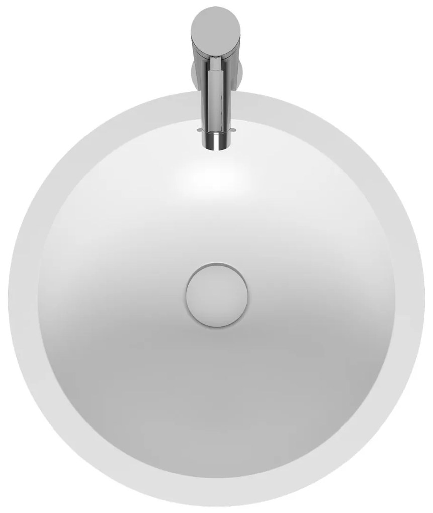 Riho Avella waskom solid surface rond wit mat