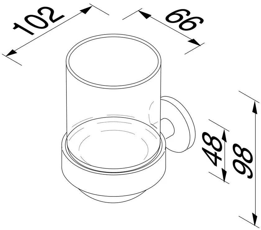 Geesa Nemox glashouder met glas RVS geborsteld