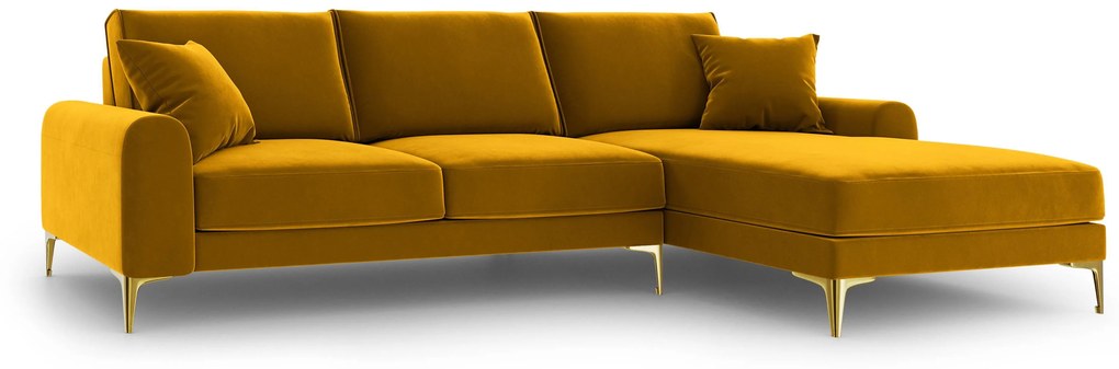 4.5-zitshoekbank Madara rechts velvet | Mazzini Sofas
