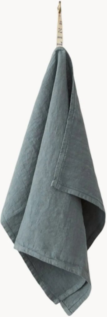 Linnen theedoek Blue Fog