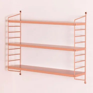 Modulaire Wandrek ↔︎60 Cm Van Staal Emine Lichtroze - Sklum