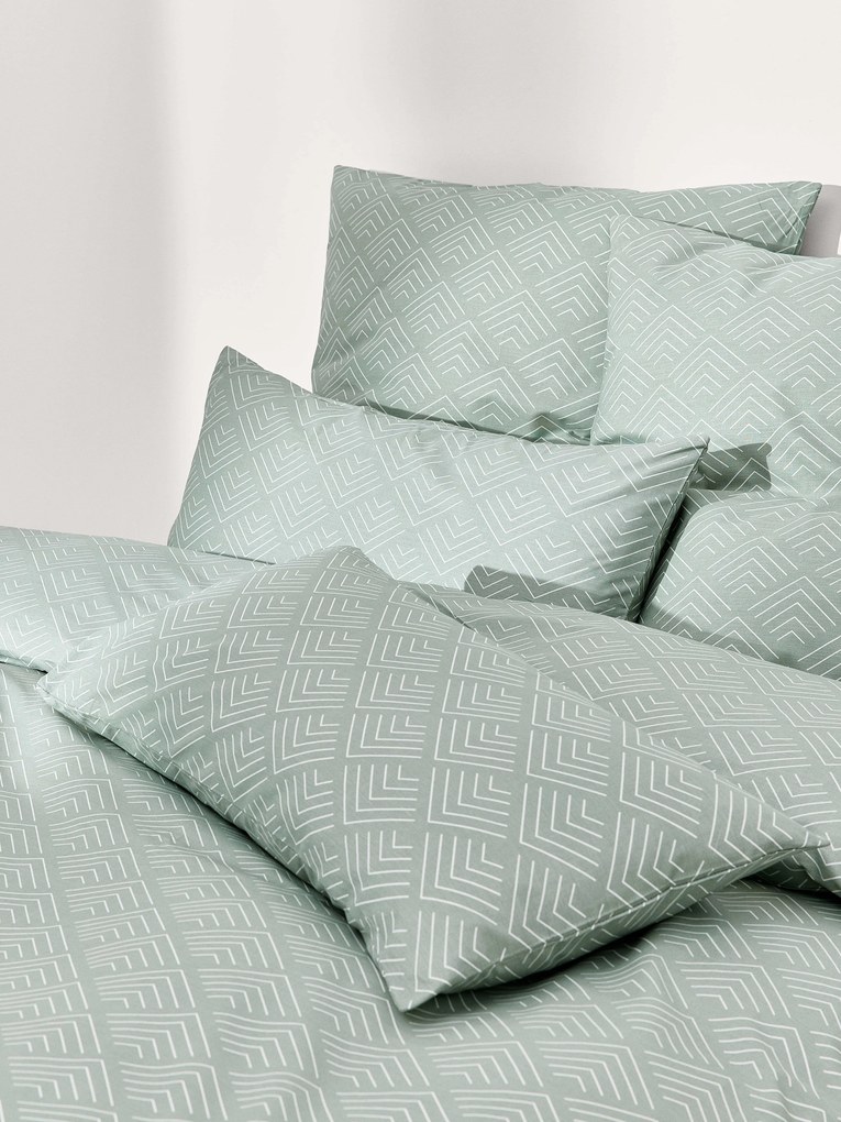 Katoenen dekbedovertrek Milano met grafisch patroon