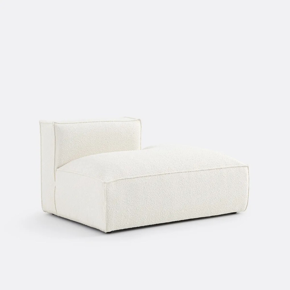 Rechts chaise-longue-element voor modulaire bank, in bouclé stof, Seven