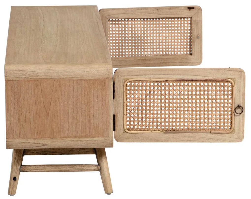 Kave Home Nalu Houten Tv-meubel Met Webbing - 150x40x50cm.