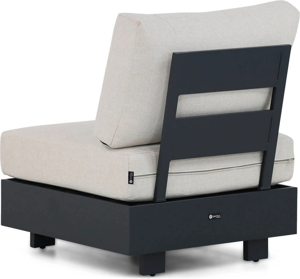 Hoek loungeset 6 personen Aluminium Grijs  Santika Furniture Santika