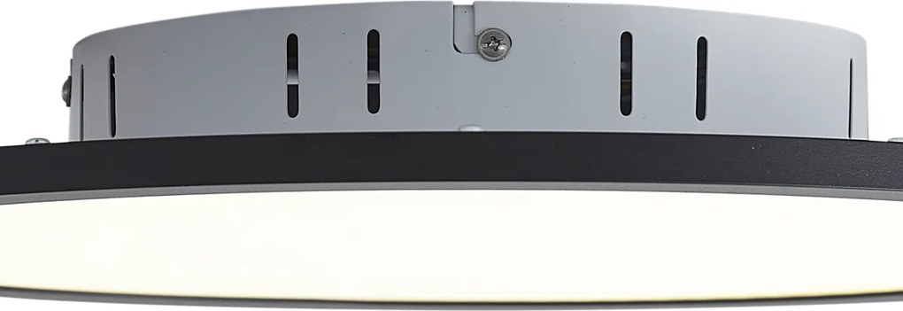 Smart LED paneel zwart 40cm incl. LED dim to warm met afstandsbediening - Knob