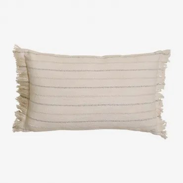 Rechthoekig Kussen 30x50 Cm Van Mawerit-katoen Natuurlijke Kleuren - Sklum