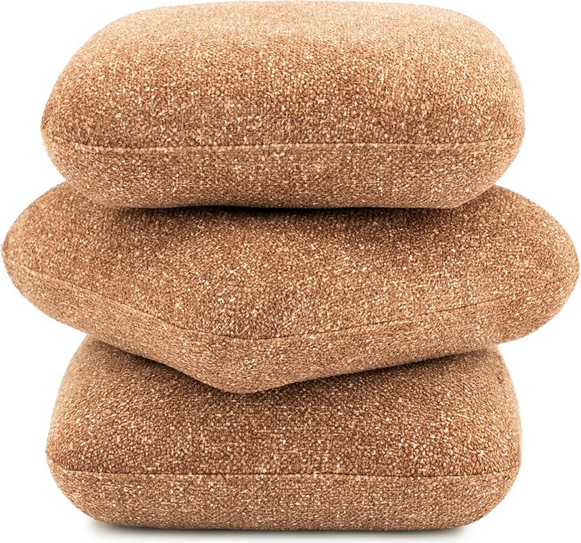 By-Boo Pillowscape Gestapelde Poef Caramel