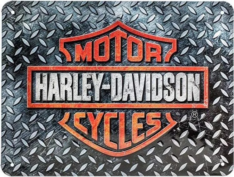 Metalen bord Harley-Davidson - Diamond Plate