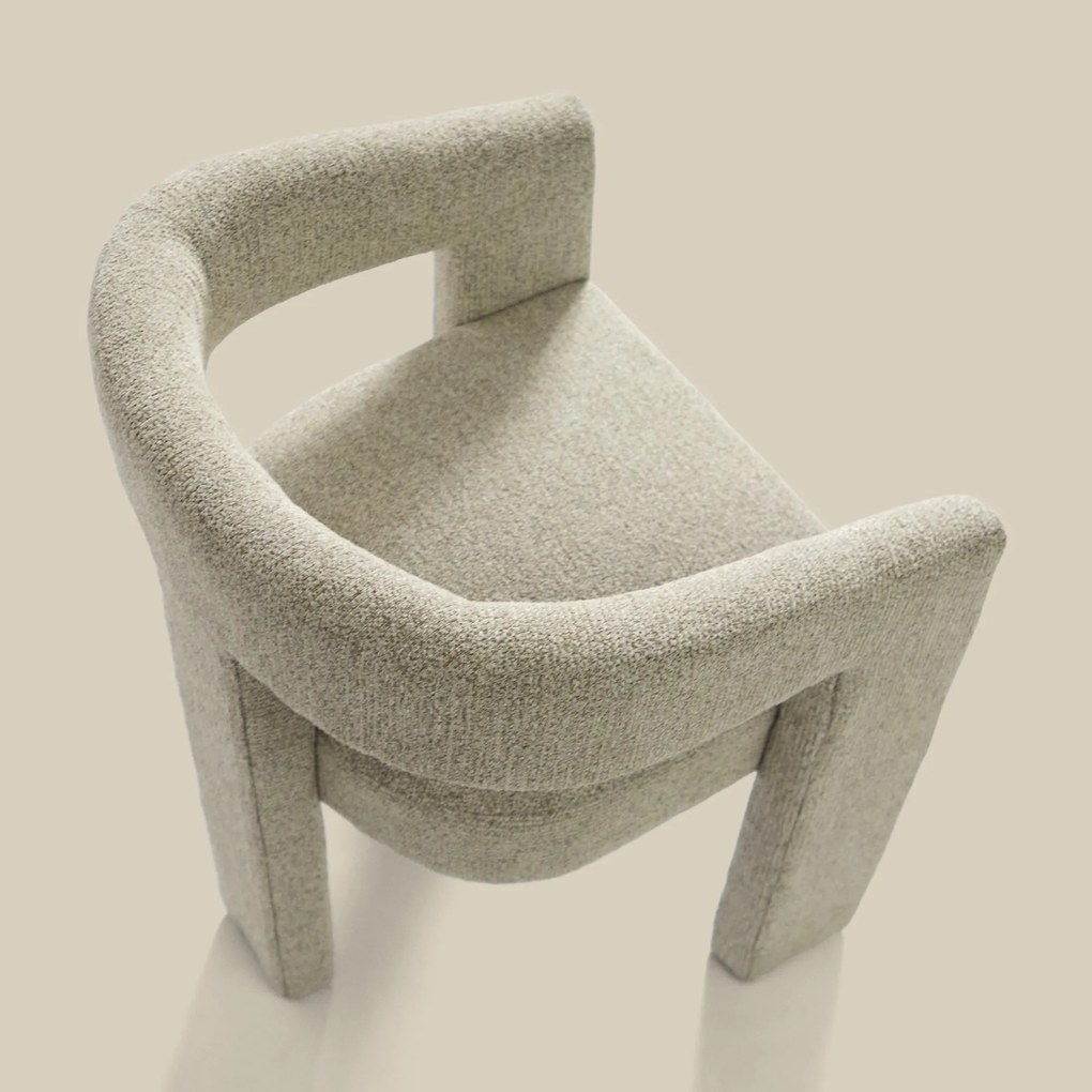 Wabi Sabi Eetkamerstoel Beige Volledig Stof
