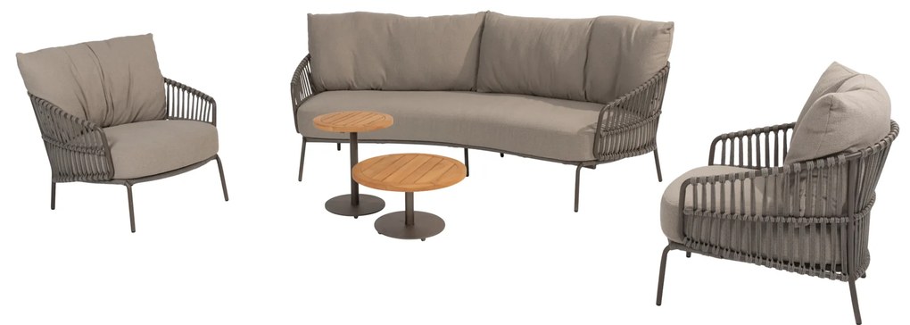 Volta Capalbio stoel bank loungeset 5 delig teak terre 4 Seasons Outdoor