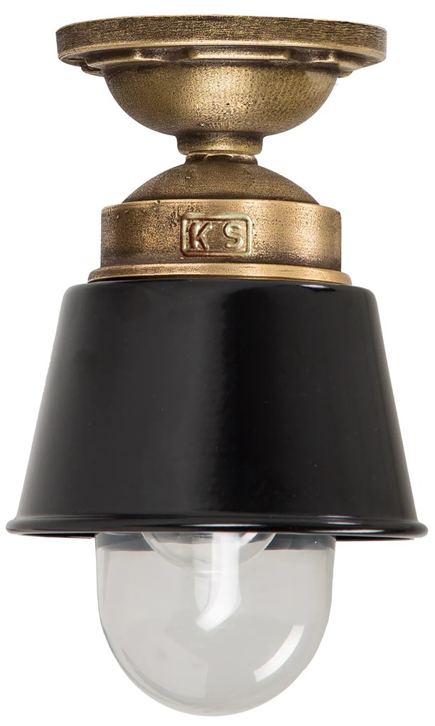 Kostas Brass Plafondlamp Zwart/Brons