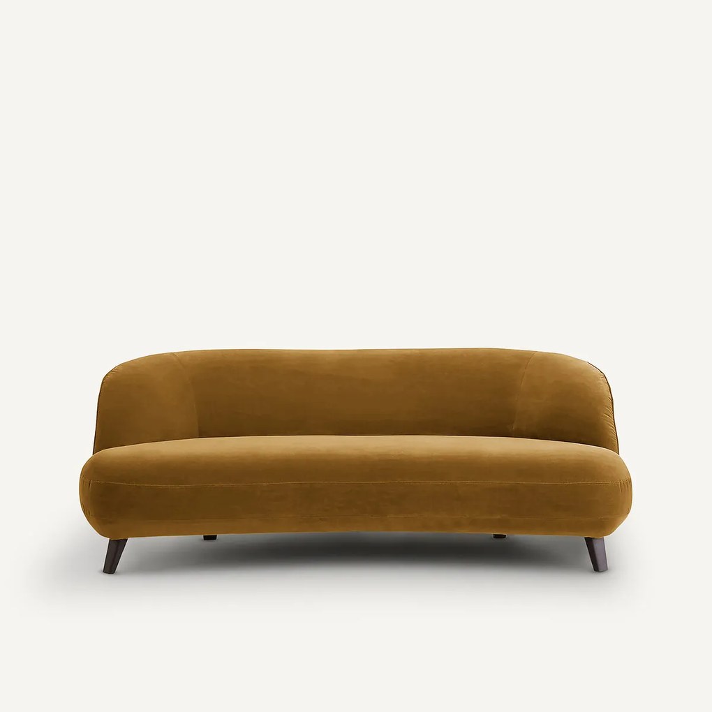 3-zits fluwelen bank, Rosebury, ontwerp Emmanuel Gallina
