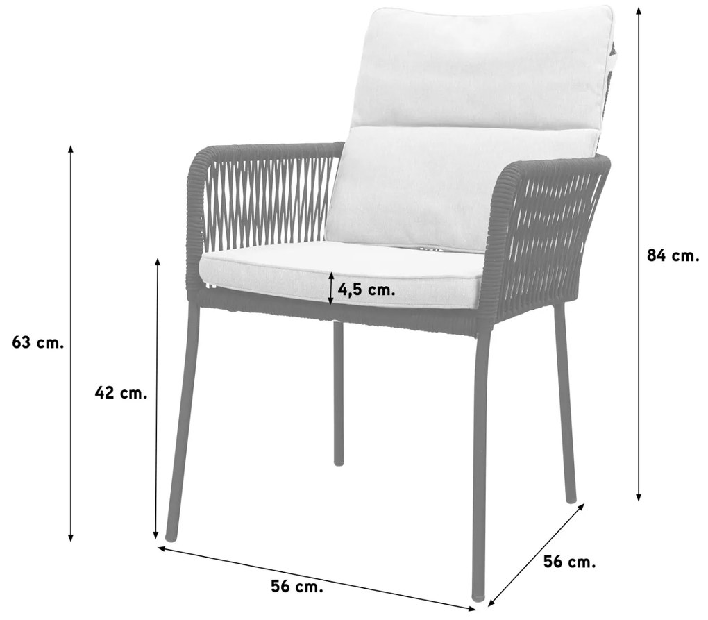 Teresa green/Rome brown 170 cm. tuinset – 5-delig