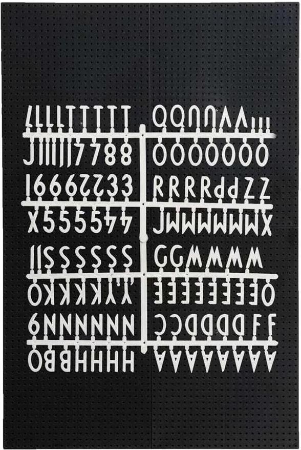 Letterbord Lyon - zwart - 42x28 cm - Leen Bakker