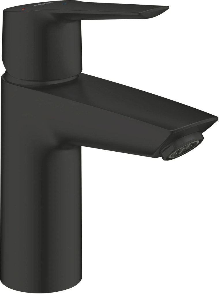 Grohe Start S-size wastafelkraan met koude start en push-open waste mat zwart