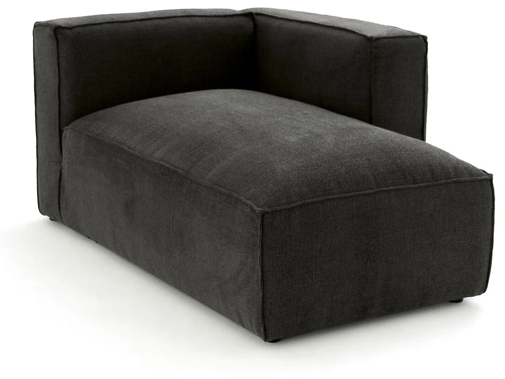 Modulaire longchair getextureerde stof, Seven
