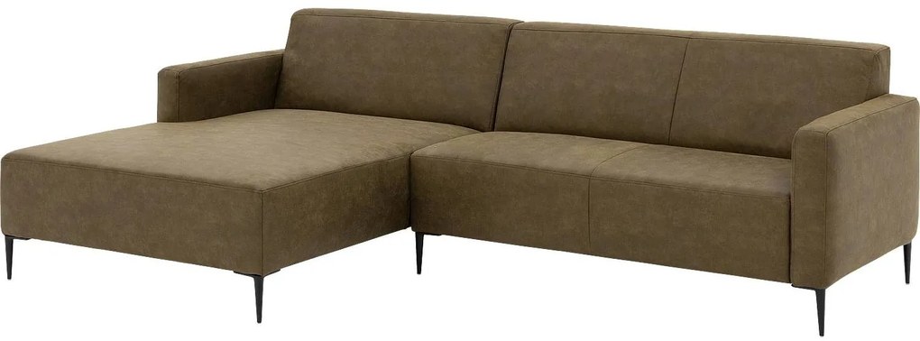 Goossens Key West groen, micro leer, 2,5-zits, modern design