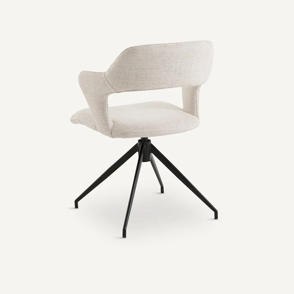Draaiende tafelfauteuil, gevlochten stof, Asyar