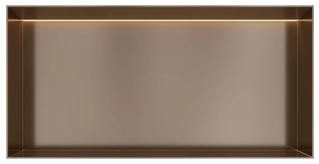 Hotbath &More frameless inbouwnis met verlichting 30x60x10cm tuscan bronze