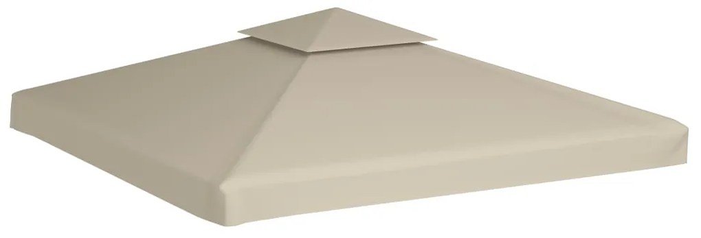 vidaXL Vervangend tentdoek prieel 310 g/m² 3x3 m beige