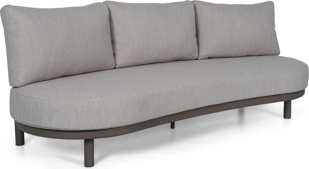 Stoel en Bank Loungeset 5 personen Aluminium Taupe Santika Furniture Santika