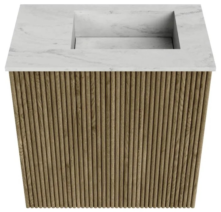 Mondiaz Joya DLux 40cm toiletmeubel dusk met wastafel faye rechts zonder kraangat opalo