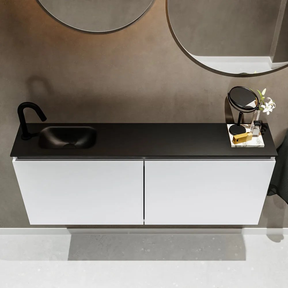 Mondiaz Ture 120cm toiletmeubel talc met wastafel urban links 1 kraangat